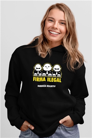 Dubioza Kolektiv Baskılı Unisex Siyah Hoodie