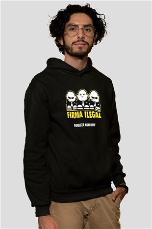 Dubioza Kolektiv Baskılı Unisex Siyah Hoodie