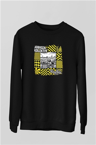 Dubioza Kolektiv Baskılı Unisex Siyah Sweatshirt