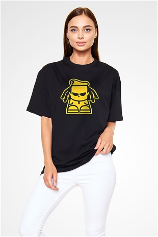 Dubioza Kolektiv Baskılı Unisex Siyah Oversize Tişört