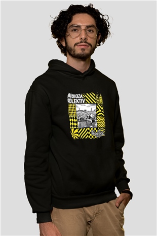 Dubioza Kolektiv Baskılı Unisex Siyah Hoodie