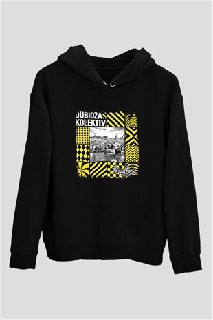 Dubioza Kolektiv Baskılı Unisex Siyah Hoodie