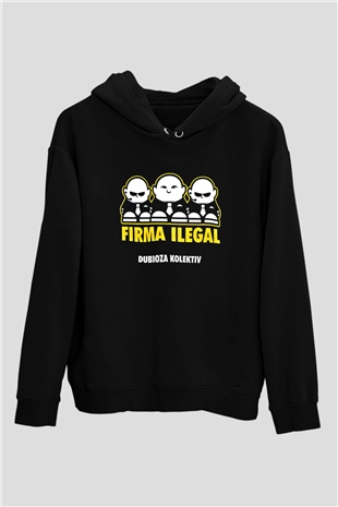 Dubioza Kolektiv Baskılı Unisex Siyah Hoodie