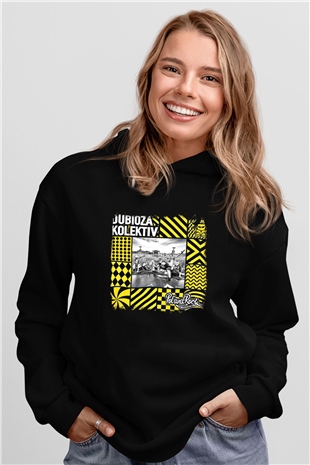 Dubioza Kolektiv Baskılı Unisex Siyah Hoodie