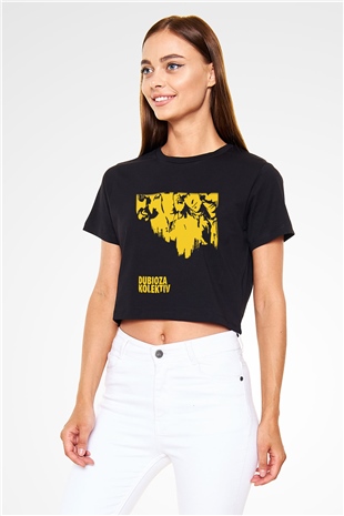 Dubioza kolektiv Siyah Crop Top Tişört