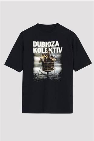 Dubioza kolektiv Siyah Unisex Oversize Tişört T-Shirt