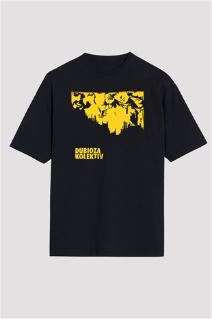 Dubioza kolektiv Siyah Unisex Oversize Tişört T-Shirt