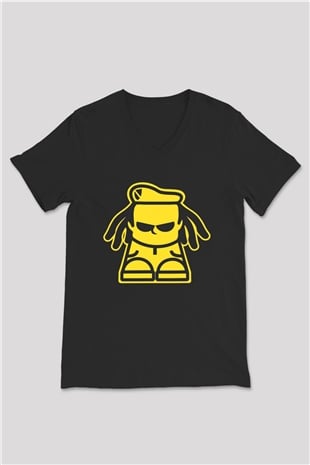 Dubioza kolektiv Siyah Unisex V Yaka Tişört T-Shirt