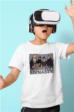 Duck Dynasty Beyaz Unisex Çocuk Tişört