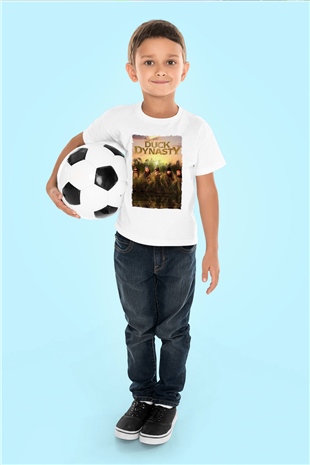 Duck Dynasty Beyaz Unisex Çocuk Tişört