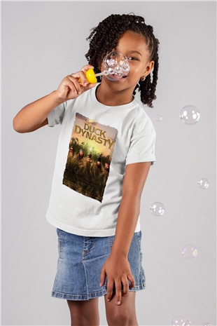 Duck Dynasty Beyaz Unisex Çocuk Tişört