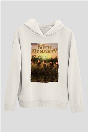 Duck Dynasty Beyaz Unisex Hoodie