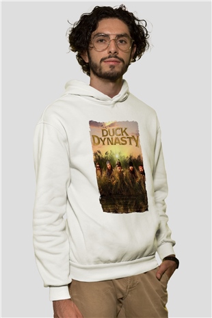 Duck Dynasty Beyaz Unisex Hoodie