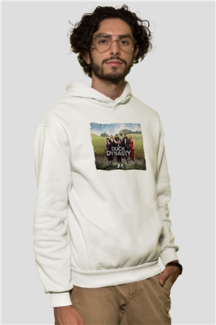Duck Dynasty Beyaz Unisex Hoodie