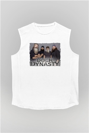Duck Dynasty Beyaz Unisex Kolsuz Tişört