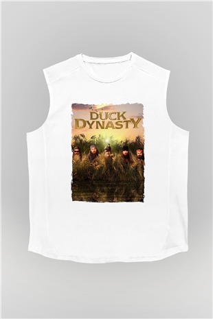Duck Dynasty Beyaz Unisex Kolsuz Tişört