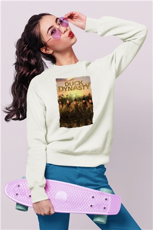 Duck Dynasty Beyaz Unisex Sweatshirt