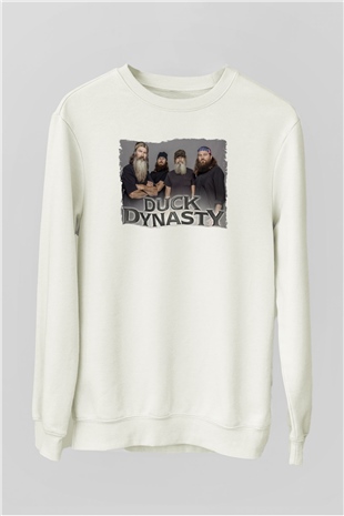 Duck Dynasty Beyaz Unisex Sweatshirt