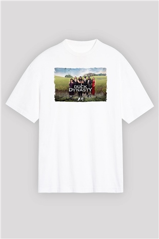 Duck Dynasty Beyaz Oversize Tişört Oversize T-shirt