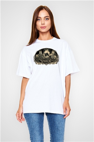Duck Dynasty Beyaz Oversize Tişört Oversize T-shirt