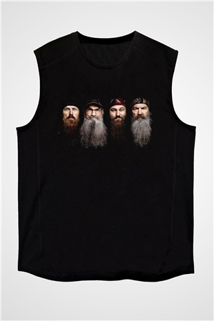Duck Dynasty Siyah Unisex Kolsuz Tişört