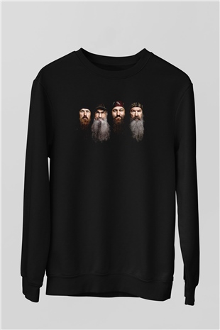Duck Dynasty Siyah Unisex Sweatshirt