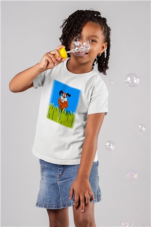 Duck Hunt Baskılı Beyaz Unisex Çocuk Tişört
