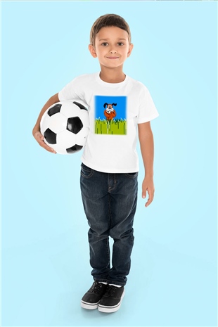 Duck Hunt Baskılı Beyaz Unisex Çocuk Tişört