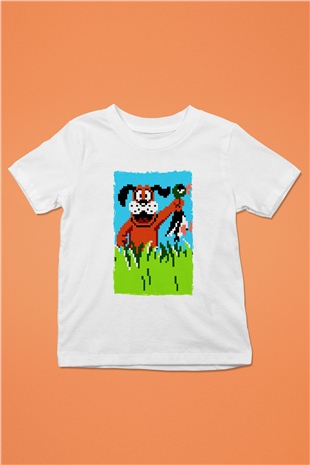 Duck Hunt Beyaz Unisex Çocuk Tişört