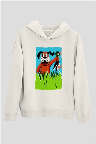 Duck Hunt Beyaz Unisex Hoodie