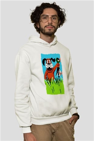 Duck Hunt Beyaz Unisex Hoodie