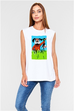Duck Hunt Beyaz Unisex Kolsuz Tişört