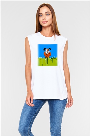 Duck Hunt Beyaz Unisex Kolsuz Tişört