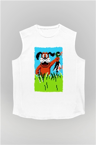 Duck Hunt Beyaz Unisex Kolsuz Tişört