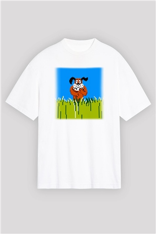 Duck Hunt Beyaz Unisex Oversize Tişört T-Shirt