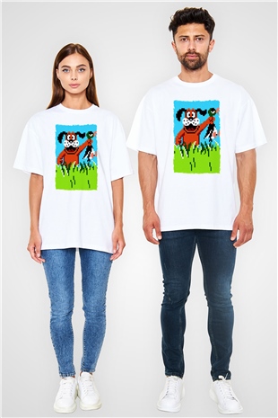 Duck Hunt Beyaz Oversize Tişört Oversize T-shirt