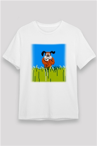 Duck Hunt Beyaz Unisex Tişört T-Shirt