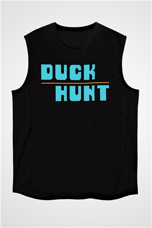 Duck Hunt Siyah Unisex Kolsuz Tişört