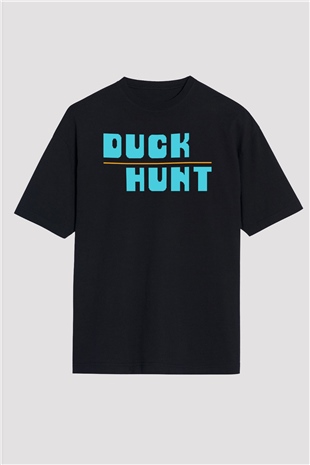 Duck Hunt Siyah Unisex Oversize Tişört T-Shirt