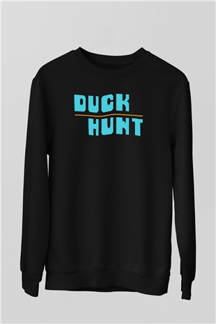 Duck Hunt Siyah Unisex Sweatshirt