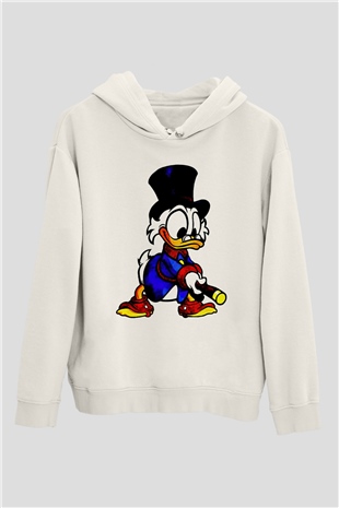 DuckTales Beyaz Unisex Hoodie