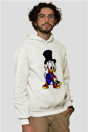 DuckTales Beyaz Unisex Hoodie