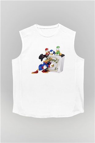DuckTales Beyaz Unisex Kolsuz Tişört