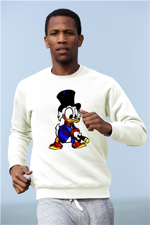DuckTales Beyaz Unisex  Sweatshirt