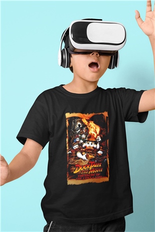 DuckTales Siyah Unisex  Çocuk Tişört