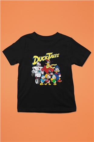 DuckTales Siyah Unisex  Çocuk Tişört