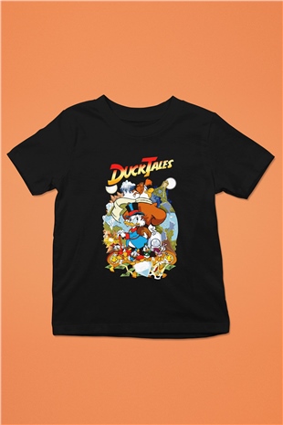 DuckTales Siyah Unisex  Çocuk Tişört