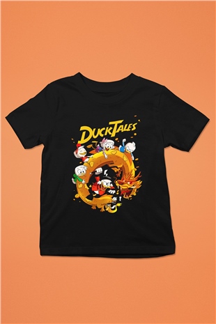 DuckTales Siyah Unisex  Çocuk Tişört
