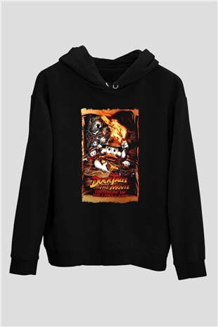 DuckTales Siyah Unisex Hoodie