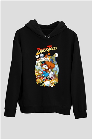 DuckTales Siyah Unisex Hoodie